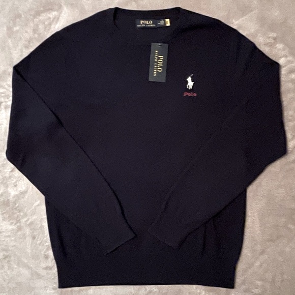 NWT Polo Ralph Lauren Cotton Crewneck Sweater - Picture 7 of 9